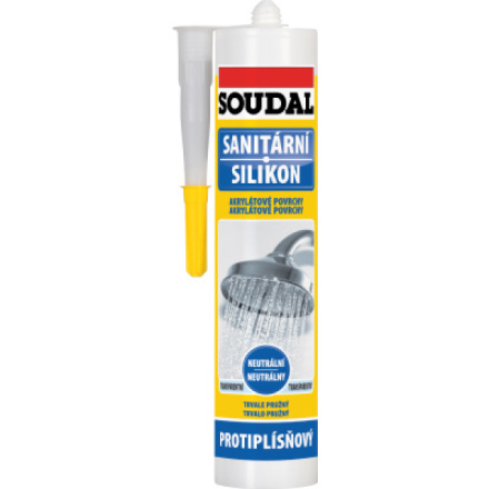 Soudal sanitární silikon neutrální, transparentní, 280 ml