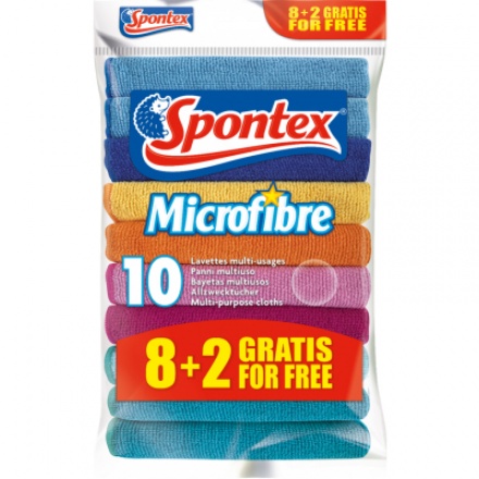 Spontex Microfibre utěrky 8+2 ks