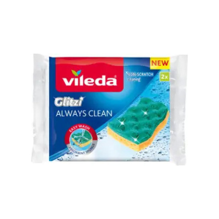 Vileda Glitzi Always Clean houbička na nádobí, 2 ks