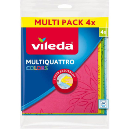 Vileda Multiquattro Colors hadřík, 4 ks