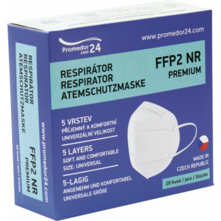 Promedor24 Premium respirátor FFP2  5 vrstev, ČR, 10 ks