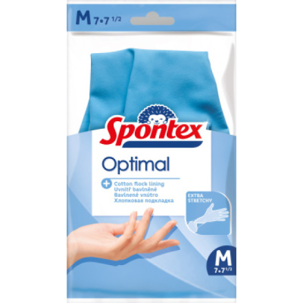 Spontex Optimal úklidové rukavice, 100% přírodní latex, velikost M