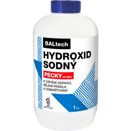 BALTECH hydroxid sodný k čištění odpadů, pecky, 1 kg