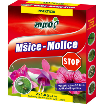 Agro Mšice - Molice STOP, efektivní insekticid, 2 × 1,8 g