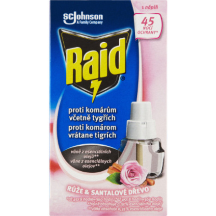 Raid Elektrický odpařovač náplň růže & santalové dřevo, 27 ml