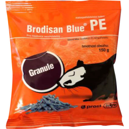 Brodisan Blue PE granule k hubení hlodavců sáček, 150 g