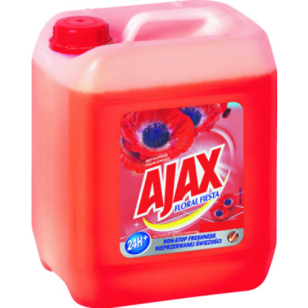 Ajax na podlahy a povrchy Floral Fiesta Red Flowers univerzální čistící prostředek, vlčí mák, 5 l