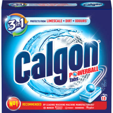Calgon 3v1 změkčovač vody tablety do pračky, 15 ks