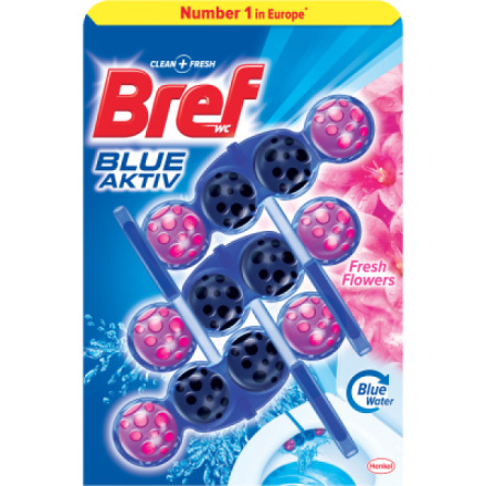 Bref Blue Aktive Fresh Flower, WC kuličky, 3 × 50 g