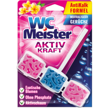 WC Meister Aktiv Kraft exotické květy WC blok, 45 g