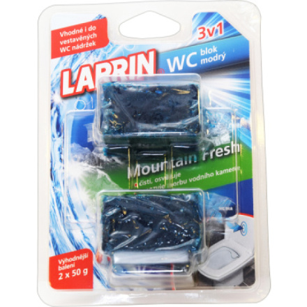 Larrin 3v1 Mountain Fresh WC blok do nádrže, 2 × 50 g