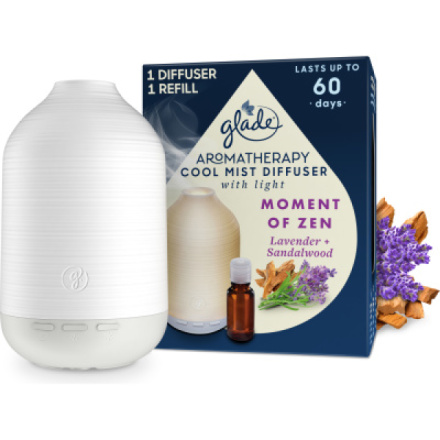 Glade Aromatherapy difuzér a náplň Cool Mist Moment of Zen, 17,4 ml