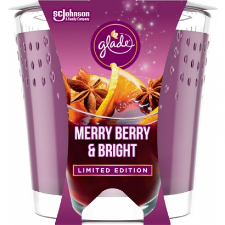 Glade Limited Edition Merry Berry & Bright vonná svíčka, 129 g
