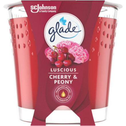 Glade svíčka vonná Luscious Cherry & Peony, 129 g