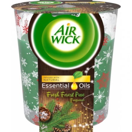 Air Wick Essential Oils Fresh Forest Pine vonná svíčka, 105 g