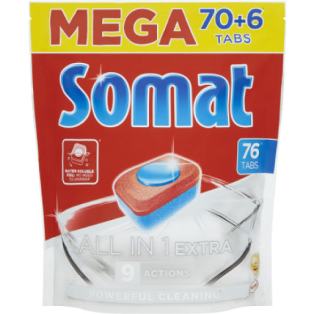Somat tablety do myčky All in 1 Extra, 76 ks
