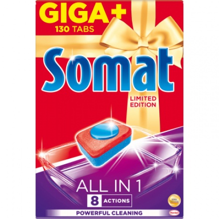 Somat All in 1 Lemon tablety do myčky, 130 ks