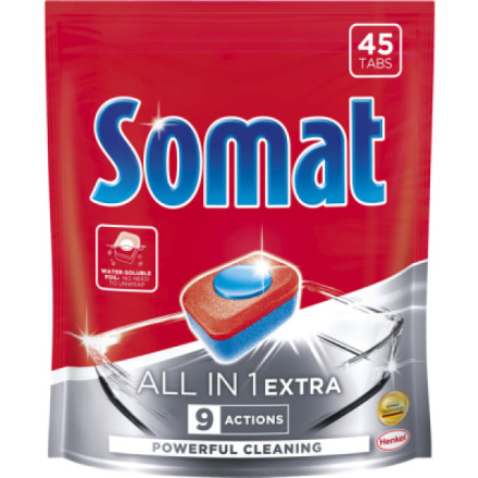 Somat tablety do myčky All in 1 Extra, 45 ks