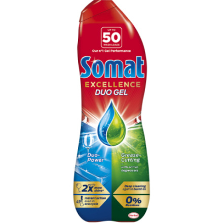 Somat Excellence Duo Gel Grease Cutting gel do myčky, 50 praní, 900 ml