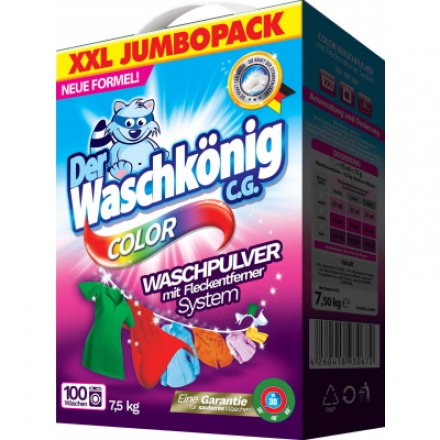 Waschkönig Color prací prášek, 100 praní, 7,5 kg