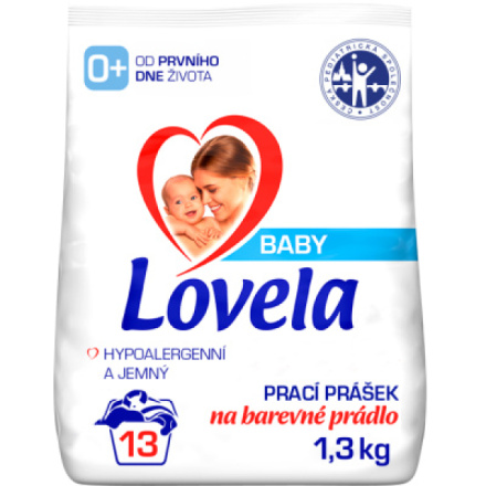 Lovela na barevné prací prášek pro miminka, 13 praní, 1,3 kg