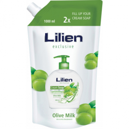 Lilien Olive Milk tekuté mýdlo náhradní náplň, 1 l