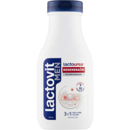 Lactovit Men Lactourea¹⁰ Regenerační 3 v 1 sprchový gel, 300 ml
