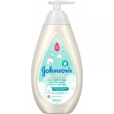 Johnson's Baby Cottontouch 2 v 1 dětská pěna do koupele a mycí gel, 500 ml