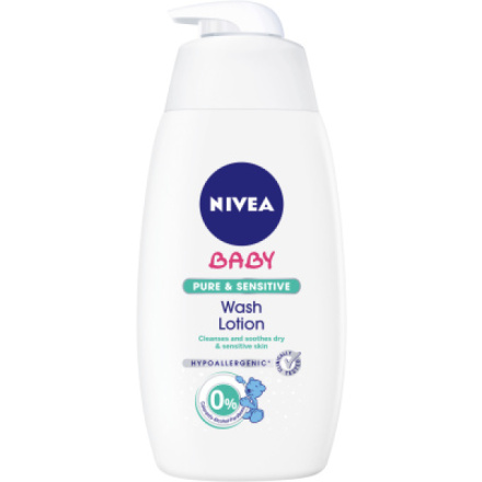 Nivea Baby Pure & Sensitive mycí gel na tvář, tělo a vlásky, 500 ml