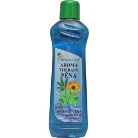 Herbavera Aromatherapy Aloe Vera s konopím pěna do koupele, 1 l