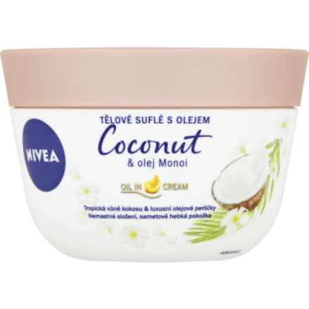Nivea Coconut & Monoi oil tělové suflé s olejem, 200 ml