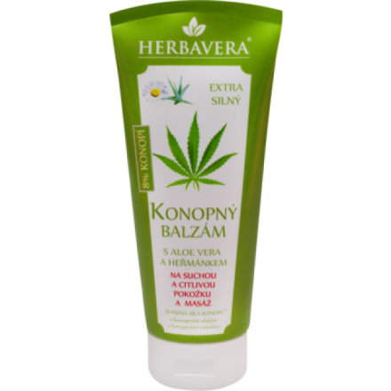 Herbavera Konopný balzám s aloe vera, 200 ml