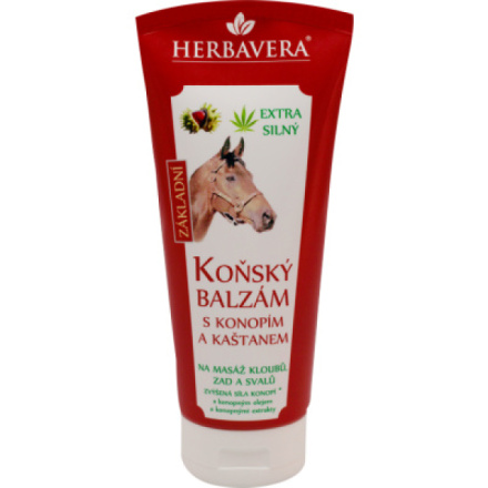 Herbavera Koňský balzám s konopím a kaštanem, 200 ml