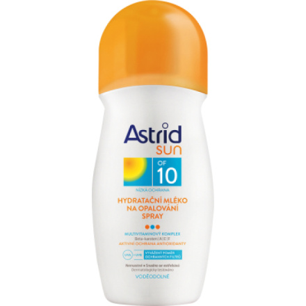 Astrid Sun OF 10 hydratační mléko na opalování ve spreji, 200 ml