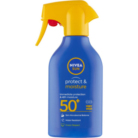 Nivea Sun Protect & Moisture OF 50+ hydratační sprej na opalování, 270 ml