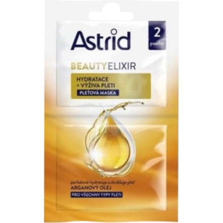 Astrid Beauty Elixir hydratační a vyživující pleťová maska, 2 × 8 ml