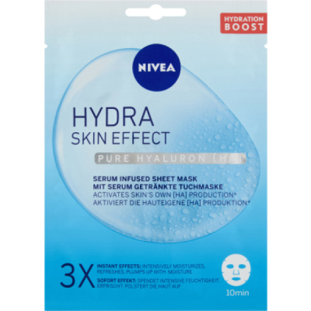 Nivea Hydra Skin Effect 10 minutová hydratační textilní maska, 1 ks