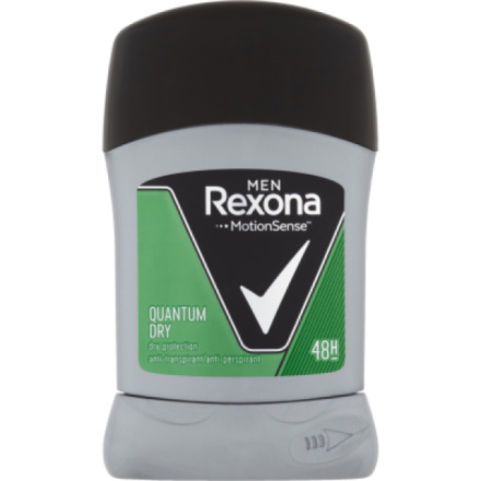 Rexona Men Quantum Dry tuhý antiperspirant, 50 ml