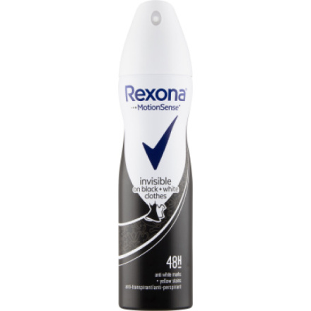 Rexona Invisible Black+White dámský antiperspirant, deosprej 150 ml