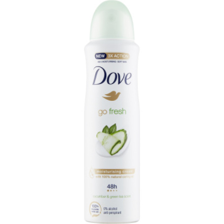 Dove Go Fresh Okurka a zelený čaj deodorant antiperspirant, deosprej 150 ml