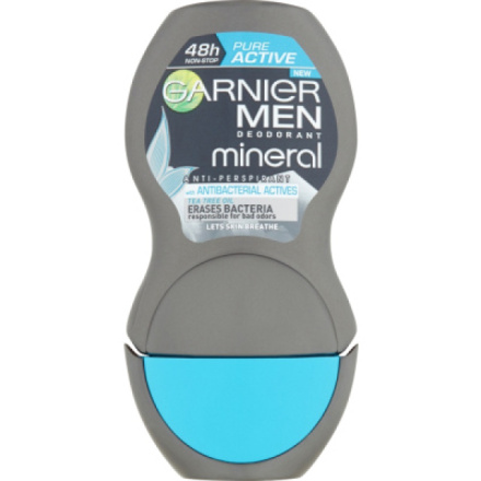 Garnier Men Mineral Pure Active antibakteriální kuličkový antiperspirant, 50 ml