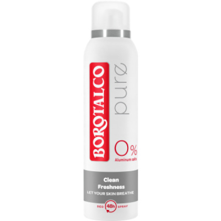 Borotalco Pure přírodní deodorant bez alkoholu, deosprej 150 ml