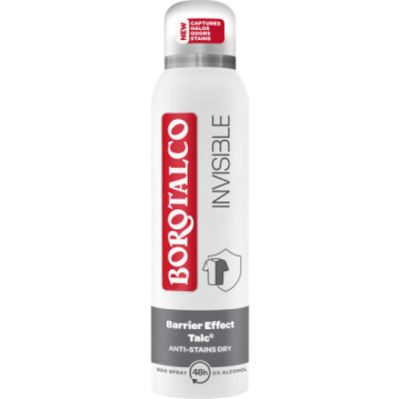Borotalco Invisible deodorant bez alkoholu, deosprej 150 ml
