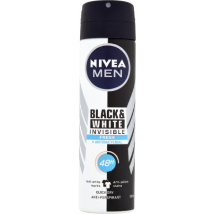 Nivea Men Black & White Invisible Fresh antiperspirant, deosprej 150 ml