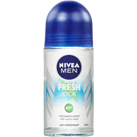 Nivea Men Fresh Kick kuličkový antiperspirant roll-on, 50 ml