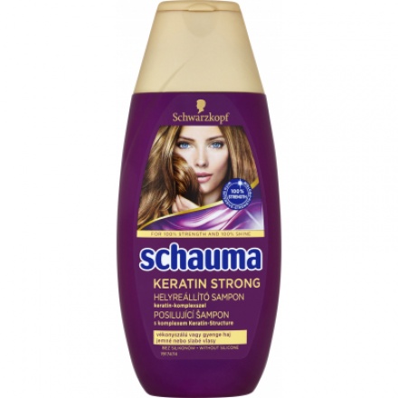 Schauma Keratin Strong, šampon, pro jemné a slabé vlasy, 250 ml