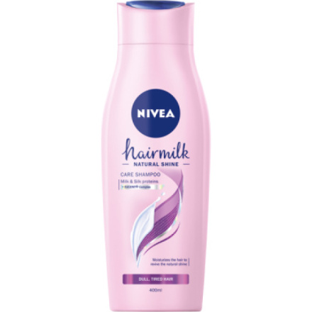 Nivea Hairmilk Natural Shine pečující šampon, 400 ml