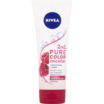 Nivea Pure Color 2v1 micelární kondicionér a kúra na vlasy, 200 ml