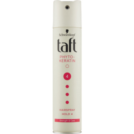 Taft Keratin, lak na vlasy ultra silný, síla fixace 4, 250 ml