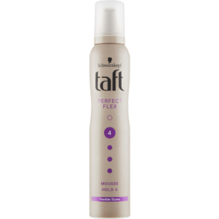 Taft Perfect Flex, pěnové tužidlo na vlasy utra silně tužící, síla fixace 4, 200 ml